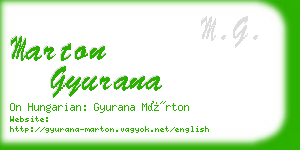 marton gyurana business card